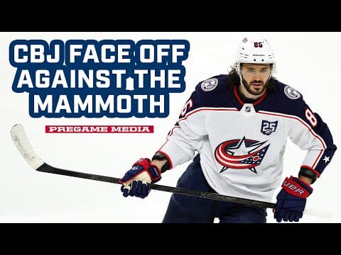 Head Coach Dean Evason, Kirill Marchenko and Adam Fantilli - CBJ @ Utah Mammoth | Pregame Media