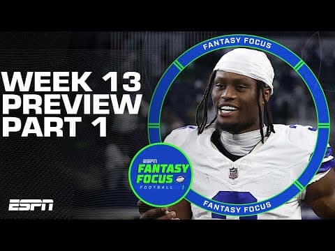 The Top Waiver Wire's and Lineup Locks for Week 13! | Fantasy Focus 🏈