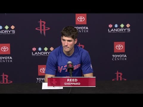 Press Conference by Reed Sheppard l Rockets vs Wizards