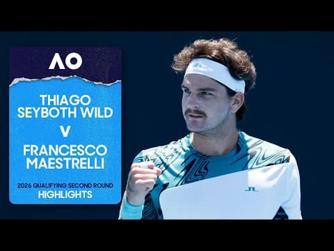 Thiago Seyboth Wild v Francesco Maestrelli Highlights | Australian Open 2026 Qualifying Second Round