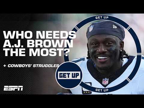 Domonique Foxworth's TOP TWO TEAMS for A.J. Brown are... | Get Up