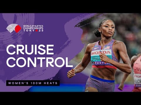 Jefferson-Wooden eases to 10.99 in the heats in Tokyo  | World Athletics Championships 25