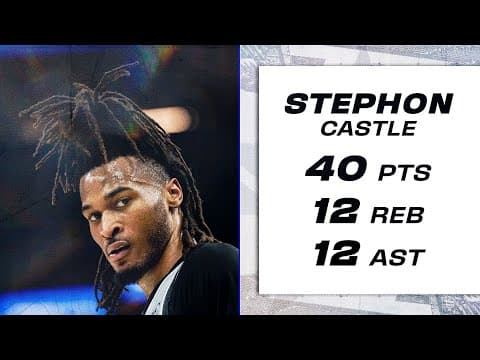 Stephon Castle Makes History | 40-Point Triple-Double Highlights