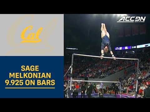 Cal's Sage Melkonian Ties For 1st With 9.925 On Bars  | 2026 ACC Gymnastics