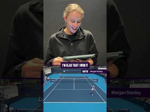 Magda Linette takes us through her R2 win over Sramkova! #wta #tennis