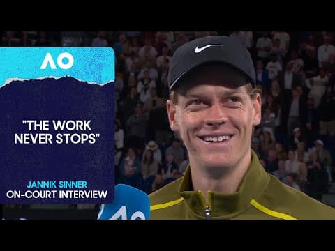 Jannik Sinner On-Court Interview | Australian Open 2026 Second Round