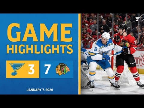 Game Highlights: Blackhawks 7, Blues 3