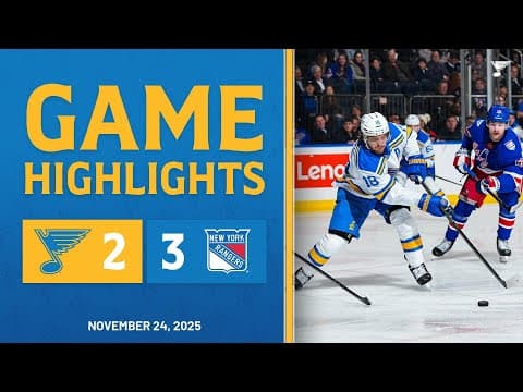 Game Highlights: Rangers 3, Blues 2