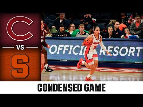 Colgate vs. Syracuse Condensed Game | 2025-26 ACC Women's Basketball