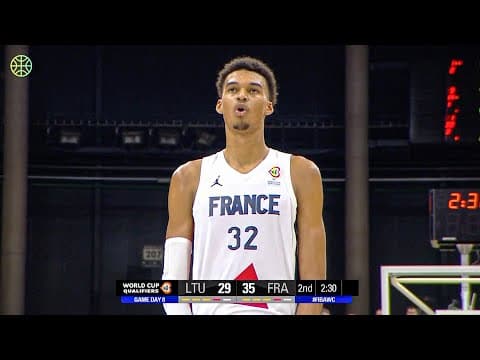 18-Year-Old Wemby's INCREDIBLE France Debut  | FIBA Basketball