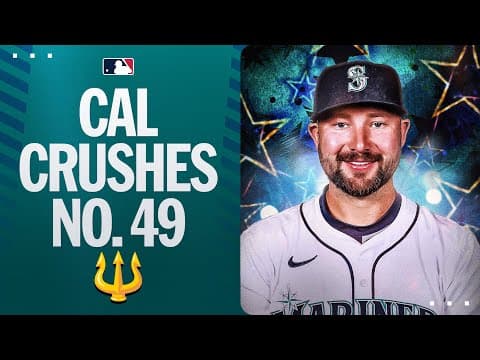 MLB HISTORY! Cal Raleigh homers TWICE to set single-season mark for homers by a catcher (49)! 🔥