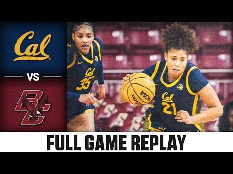 Cal vs. Boston College Full Game Replay | 2025-26 ACC Women's Basketball
