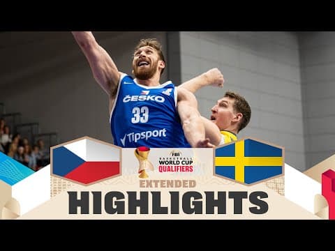 Czechia 🇨🇿 v Sweden 🇸🇪 | Extended Highlights | FIBA Basketball World Cup 2027 European Qualifiers