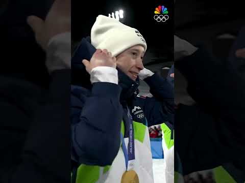 Team Slovenia - including the Prevc siblings - rises to the top in mixed team ski jumping. 🥇