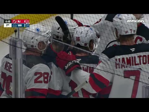 Connor Brown scores a powerplay goal against the Vancouver Canucks