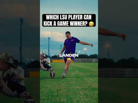Which LSU Player Can Kick a Game Winner? 🤣
