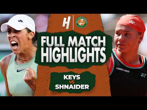 Madison Keys vs Diana Shnaider - FULL Match Highlights | Round 4 | Roland Garros 2026