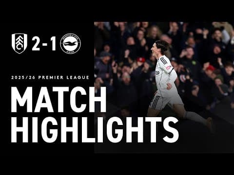 STOPPAGE TIME DRAMA 😅 | WILSON STRIKES LATE | FULHAM 2-1 BRIGHTON