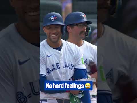 Rowdy Tellez is on the mound and plunked his former teammate George Springer 😭