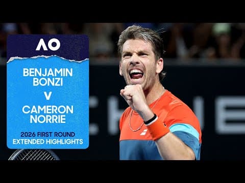Benjamin Bonzi v Cameron Norrie Extended Highlights | Australian Open 2026 First Round