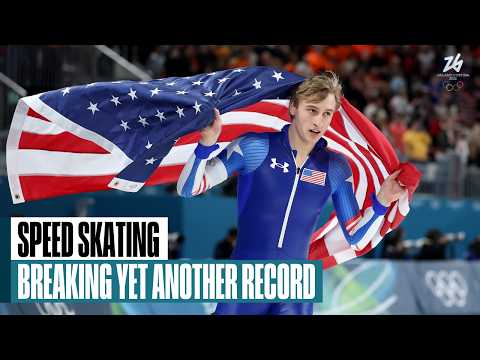 Jordan Stolz sets 500m Olympic record, wins 2nd gold medal