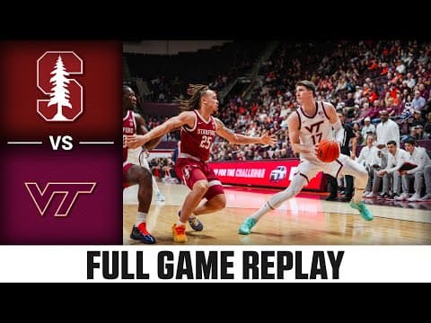 Stanford vs. Virginia Tech Full Game Replay | 2025-26 ACC Men's Basketball