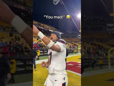 C.J. Stroud trolling Steelers fans after the Texans’ Wild Card win 👀
