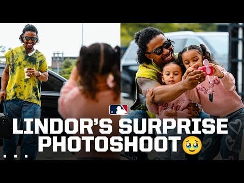 Francisco Lindor's daughter SURPRISES him to photograph his gameday arrival! ❤️