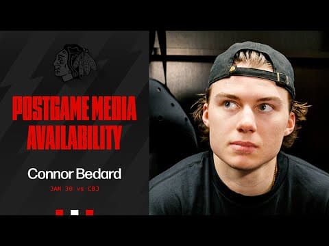 "Hope to build on that." | Connor Bedard Postgame 1.30.26