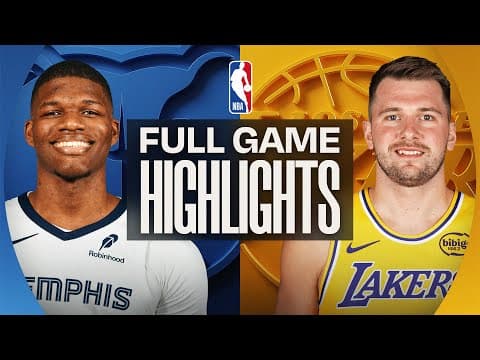 GRIZZLIES at LAKERS | FULL GAME HIGHLIGHTS | January 4, 2026