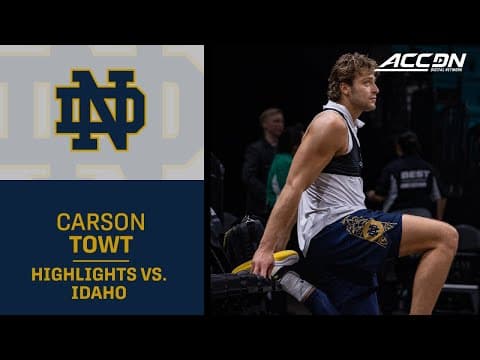 Notre Dame's Carson Towt Has A Monster Double Double In Win Over Idaho