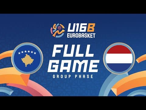 LIVE - Kosovo v Netherlands | FIBA U16 EuroBasket Division B 2025 | Group Phase