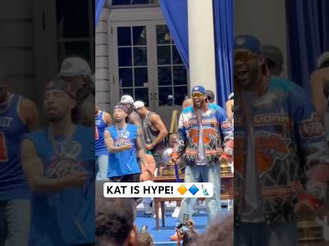 KAT was hype at the championship parade 🏆