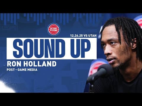 Post-Game Press Conference: Ron Holland II | Pistons vs. Jazz | 12.26.2025