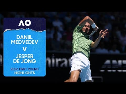 Daniil Medvedev v Jesper de Jong Highlights | Australian Open 2026 First Round