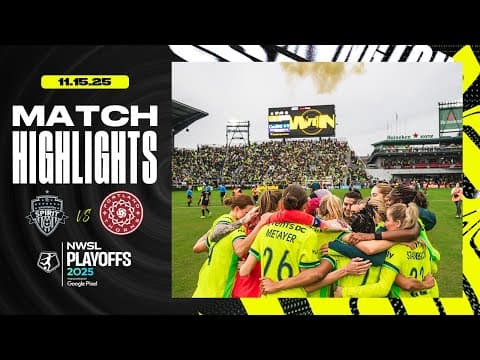 Spirit Advance to 2025 NWSL Championship | Spirit vs. Thorns Match Highlights | 11.15.25