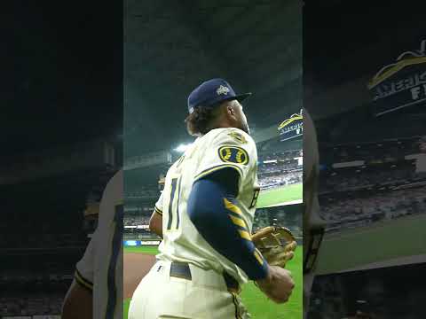 Take the field with Jackson Chourio before Game 1 of the #NLCS! 👋