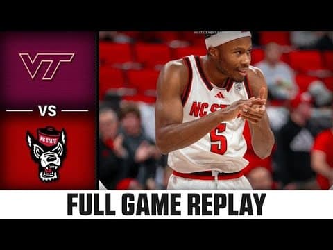Virginia Tech vs. NC State Full Game Replay | 2025-26 ACC Men's Basketball