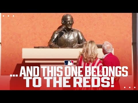 Cincinnati Reds honor legendary broadcaster Marty Brennaman with statue!