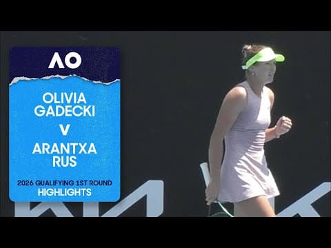 Olivia Gadecki v Arantxa Rus Highlights | Australian Open 2026 First Round
