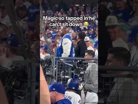 Magic Johnson locked in on his Dodgers 😂