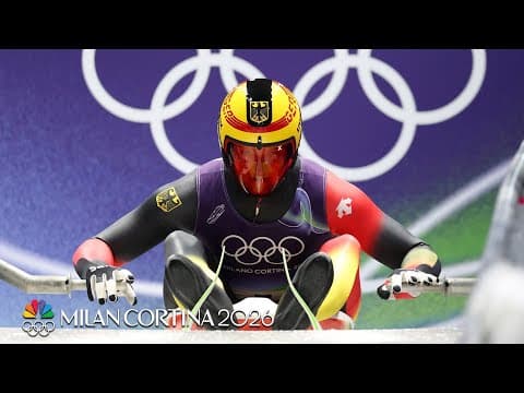 German Max Langenhan sees another strong outing in luge training | Winter Olympics 2026 | NBC Sports