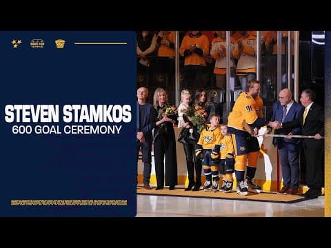 Steven Stamkos 600th NHL Goal Full Ceremony