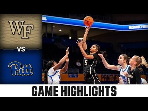 Wake Forest vs. Pitt Game Highlights | 2025-26 ACC Women's Basketball