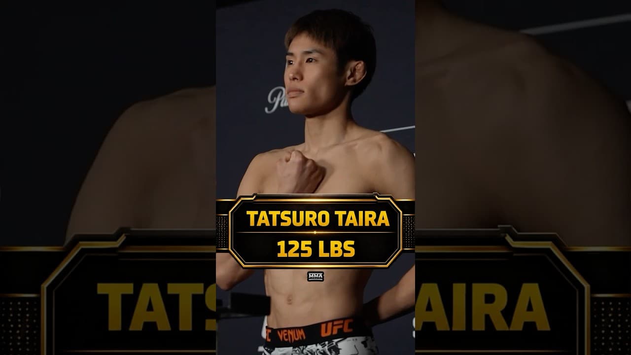 Tatsuro Taira makes weight for his #UFC flyweight title fight against Joshua Van at #UFC328