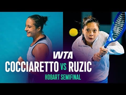 Elisabetta Cocciaretto vs. Antonia Ruzic-Match  | 2026 Hobart Round of 16 | WTA Match Highlights