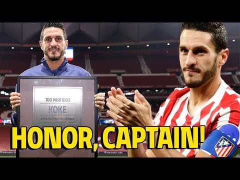 Koke celebrated his 700th games as Atlético de Madrid player