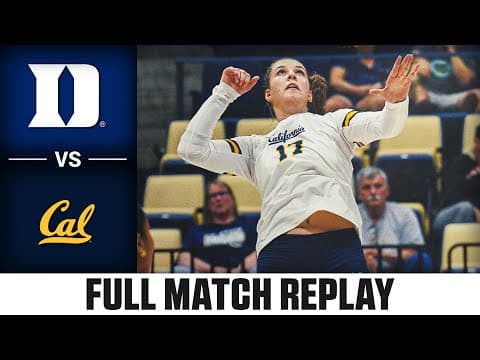 Duke vs. Cal Full Match Replay | 2025 ACC Volleyball