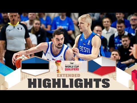 Estonia 🇪🇪 v Czechia 🇨🇿 | Extended Highlights | FIBA Basketball World Cup 2027 European Qualifiers