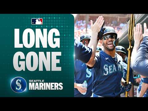 UPPER DECK! 😳 Julio Rodríguez DEMOLISHES this baseball to give the Mariners an early lead! 🔱